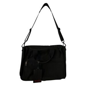 TUMI | Men’s Alpha Briefcase Laptop Computer Messenger Bag in Black Nylon